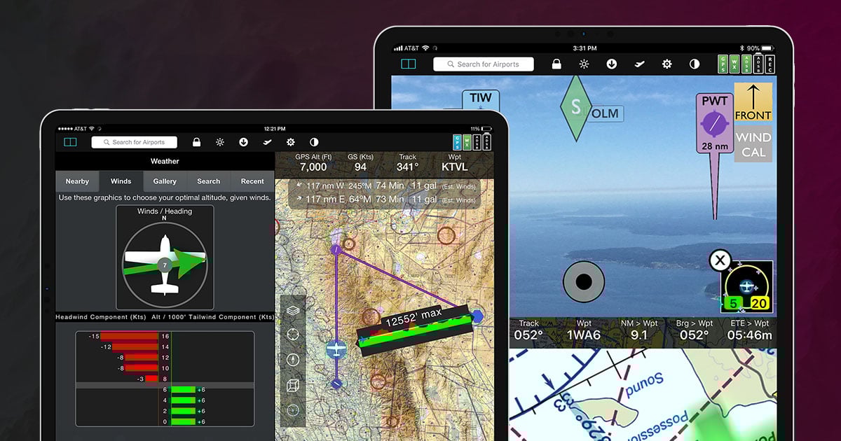 FlyQ single and split screen feature and augmented reality