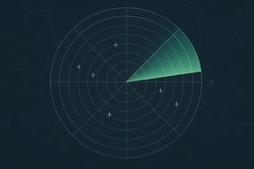 Aviation radar vector showing aircraft positions and sweep lines, representing GPS spoofing detection and navigation safety